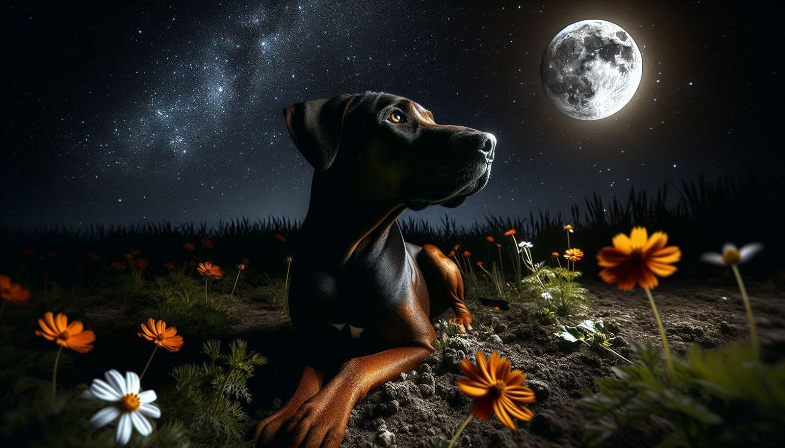 The dog in the night