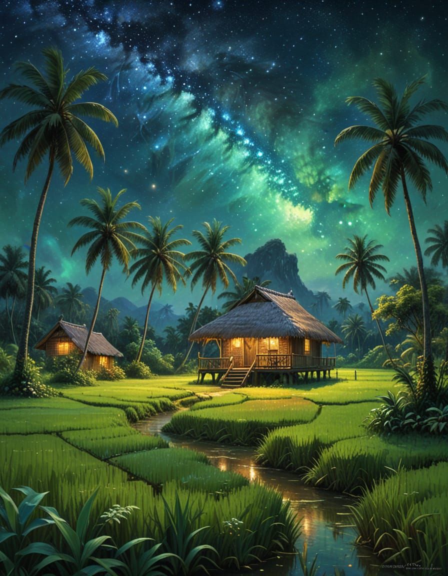 Tranquil Night  by @AdvanceBegginerAIGenerator