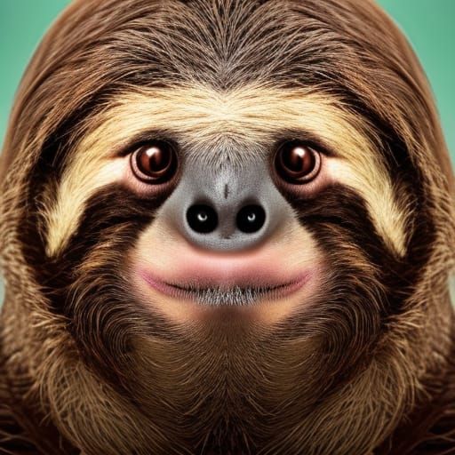 Three toed Sloth dressed as the Flash