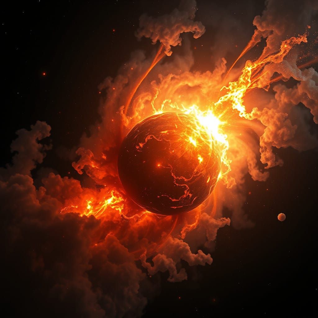 Radiant Cosmic Birth in Vibrant Dreamscapes