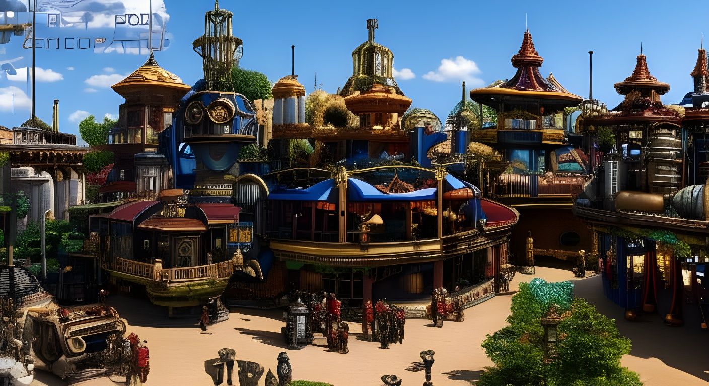 SteamPunk Amusement Park AI Generated Artwork NightCafe Creator