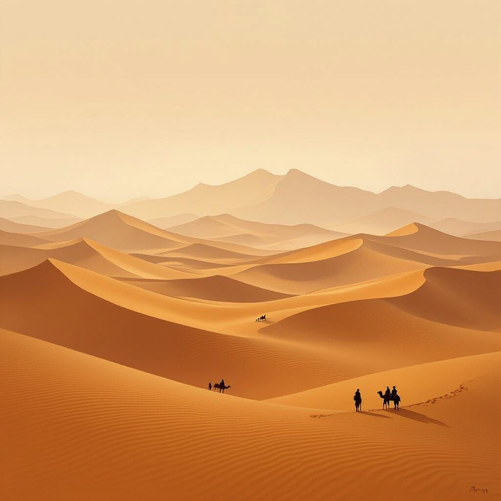 Luminist South American Desert Sand Dunes