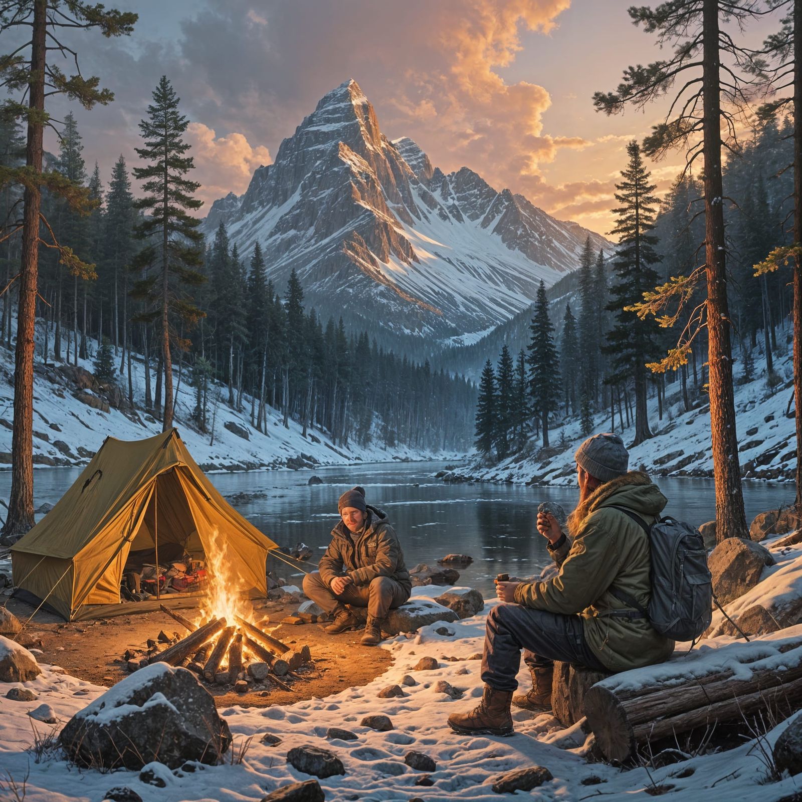 Winter camping  by @Laevos