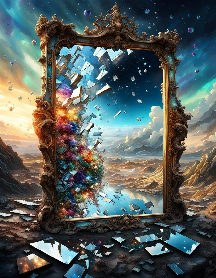 Shattered miror  by @Roswarcus