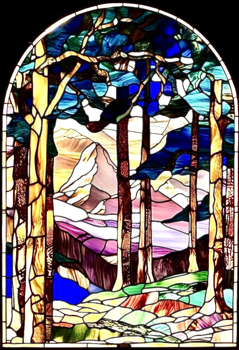 Stained glass panel