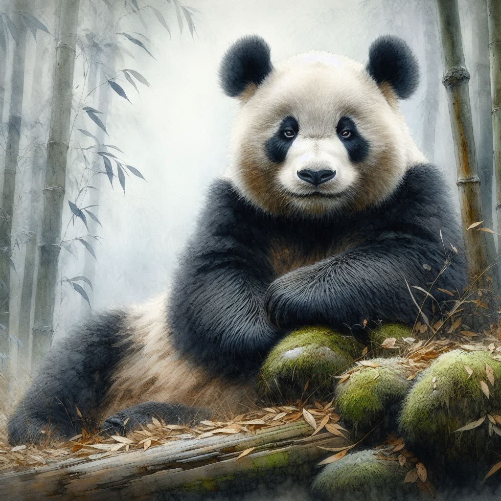 Giant Panda  by @Punkmeister