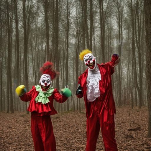 Creepy Boxer Clownz in Forest (Like Father, Like Son)