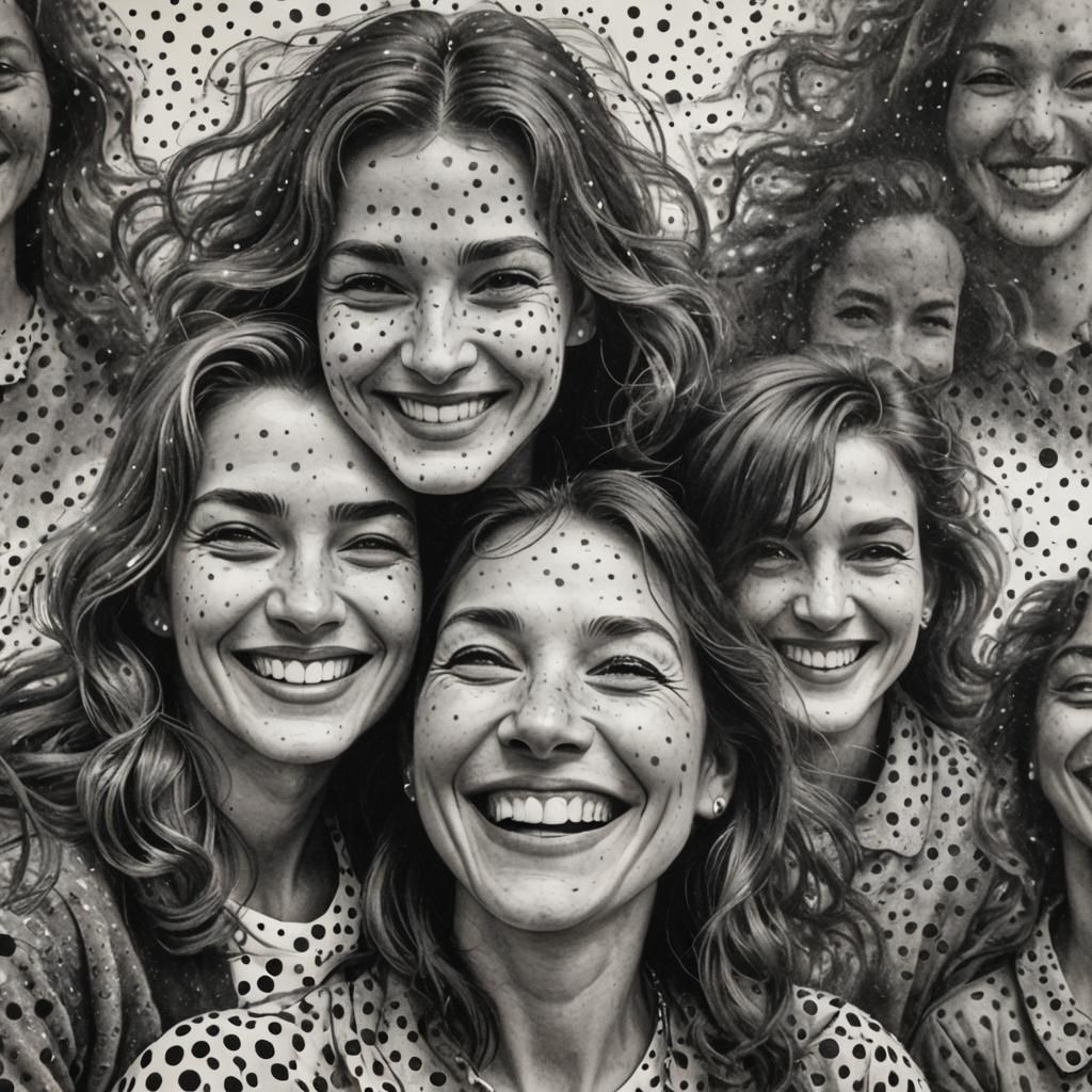 dotted women smiling