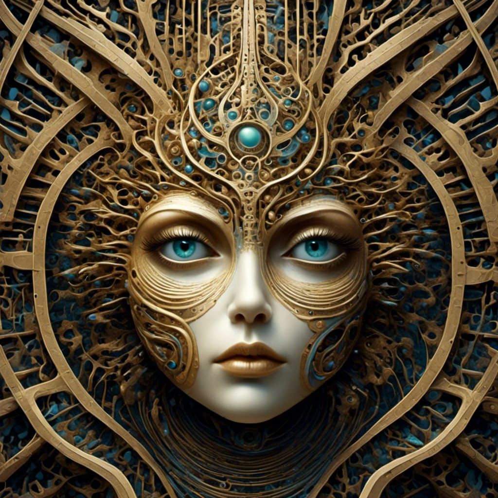 Iridescent_Future_Realm_Within_Face_by_Naoto_Hattori, Sculptural ...