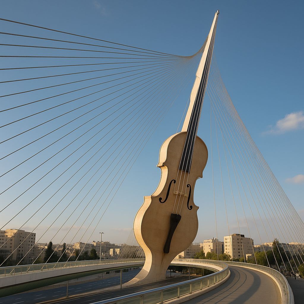 גשר המיתרים בירושלים בעיצוב חדש