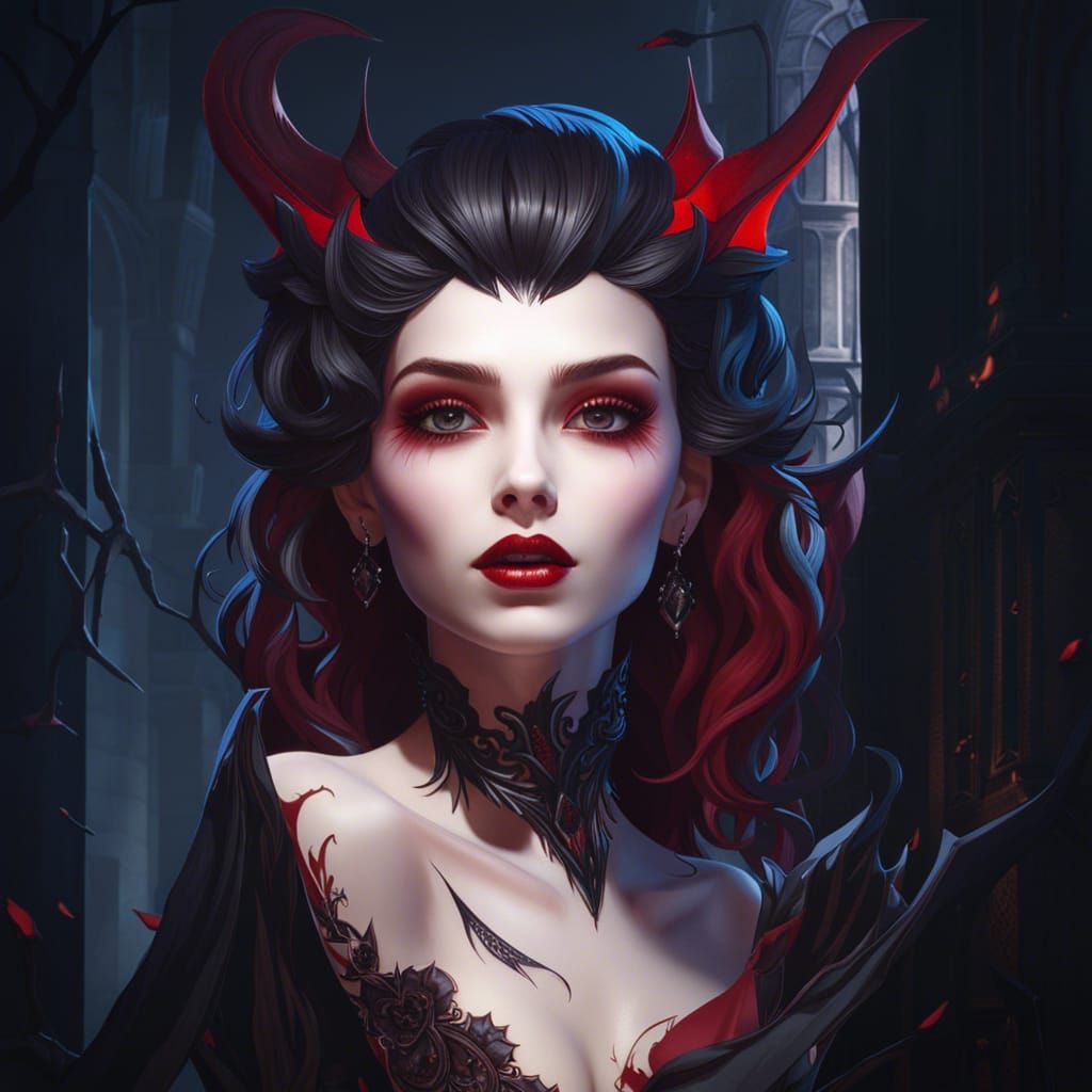 Red Countess - AI Generated Artwork - NightCafe Creator