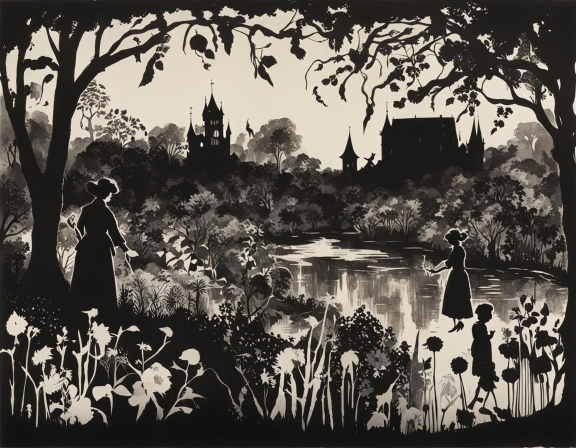 enchanted garden, by William Kentridge and Lotte Reiniger