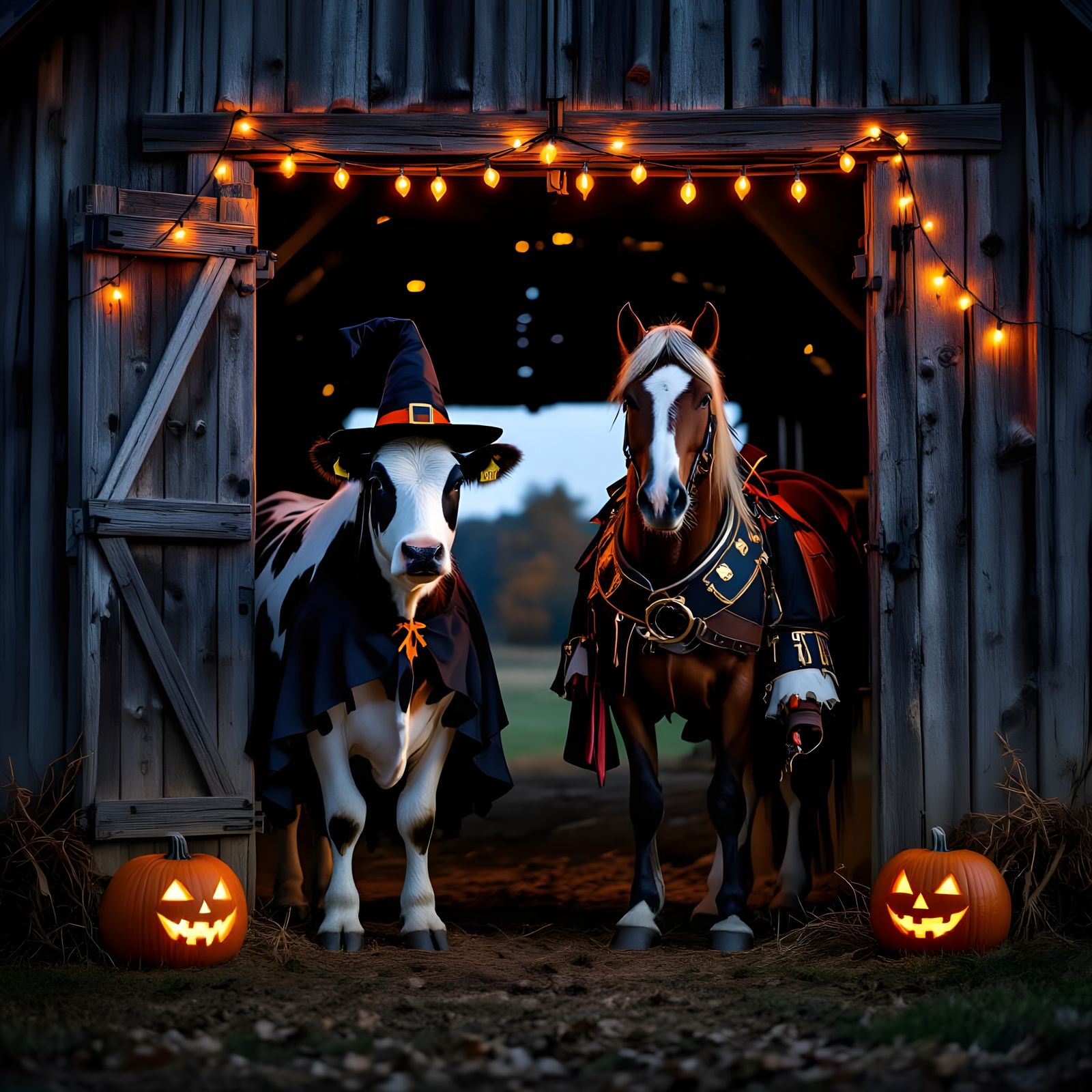 The Heifer, the Horse, and the Haunted Horizon  by @donnamct