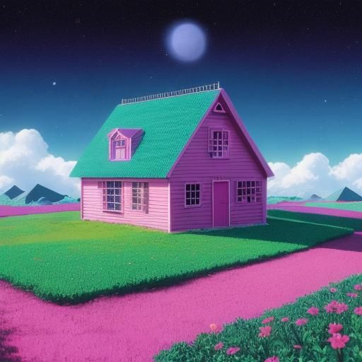 Dream Aesthetic House - AI Generated Artwork - NightCafe Creator