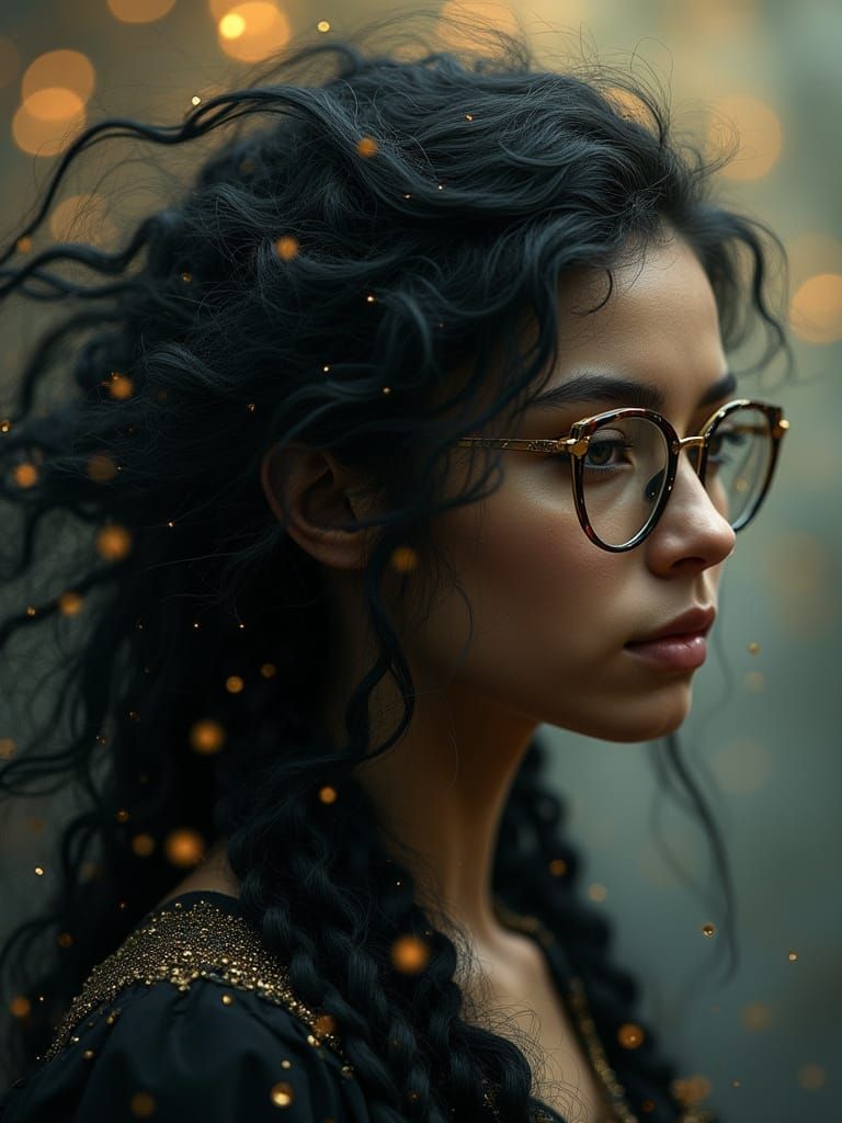 Impasto Cascade Hallucination nomadic anthropomorphic spirograph 3D mixed-media Goth Latina