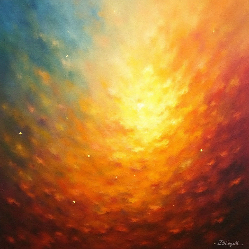 Ethereal Aurora of Golden Light Evokes Love