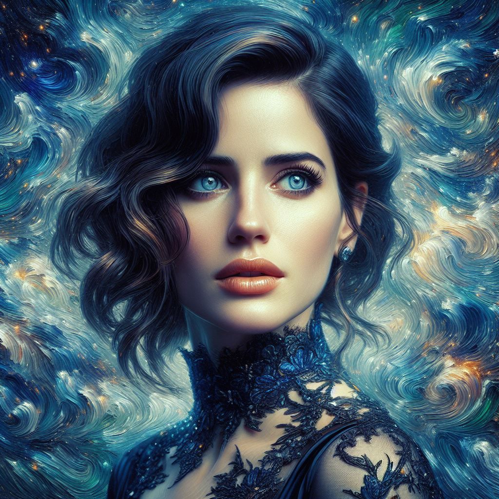 paint art of Eva Green