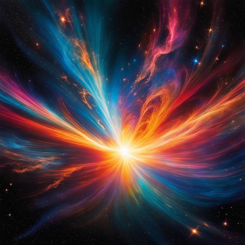 Birth of the Universe: This image captures the explosive energy and