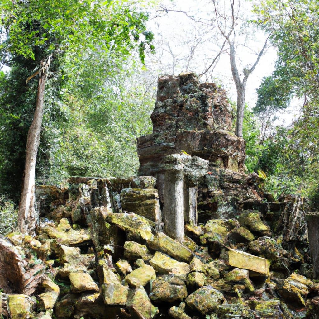 ancient ruins of a jungle temple