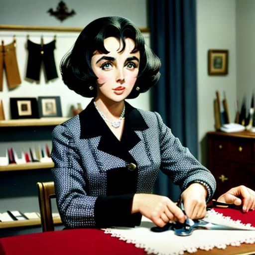 Elizabeth Taylor as a Tailor