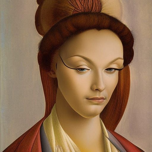 New Orleans woman, portrait painted by Sandro Botticelli.