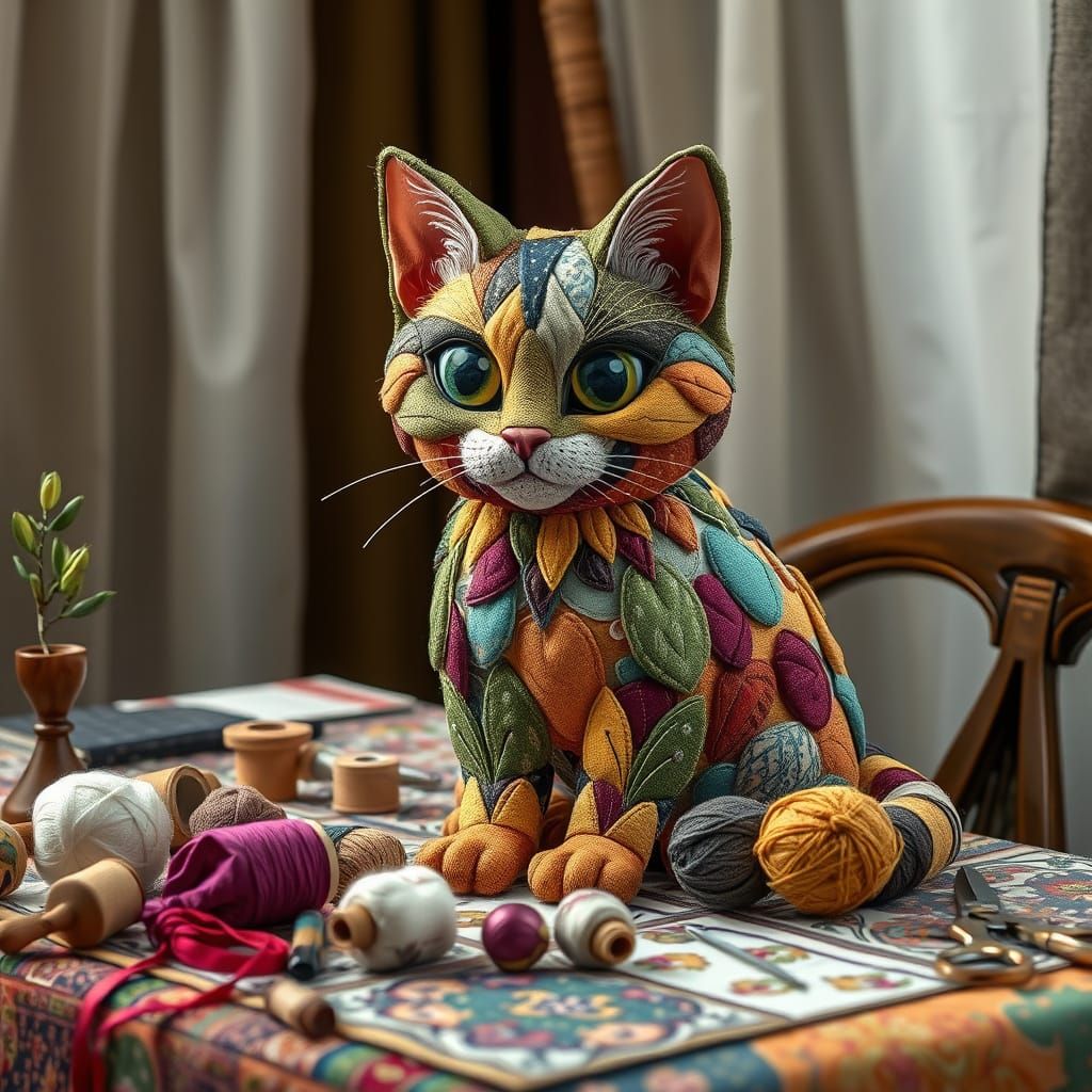 patchwork cat...  by @Black Cat