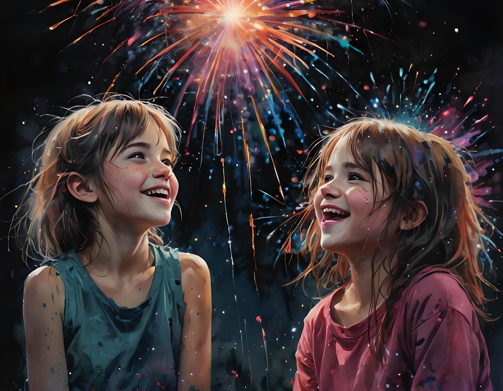 Watching the fireworks - AI Generated Artwork - NightCafe Creator