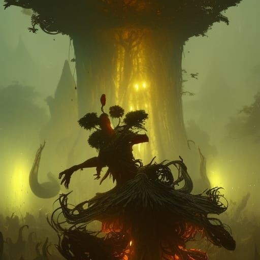 Tree warrior AI Generated Artwork NightCafe Creator
