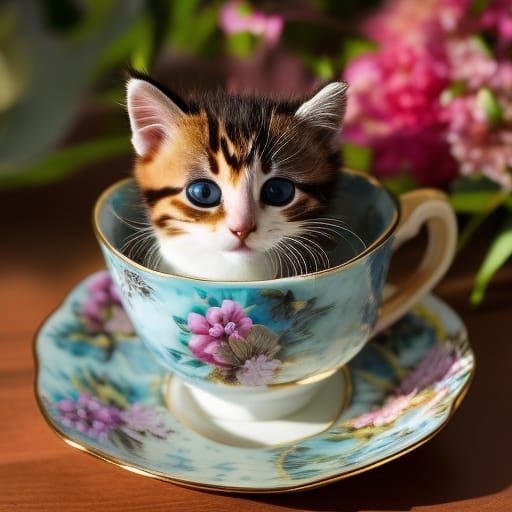 Teacup Kitten   by @Aurora