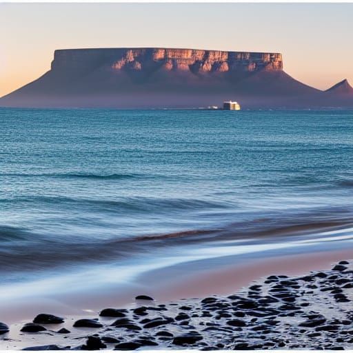 View of Table Mountain from Bloubergstrand