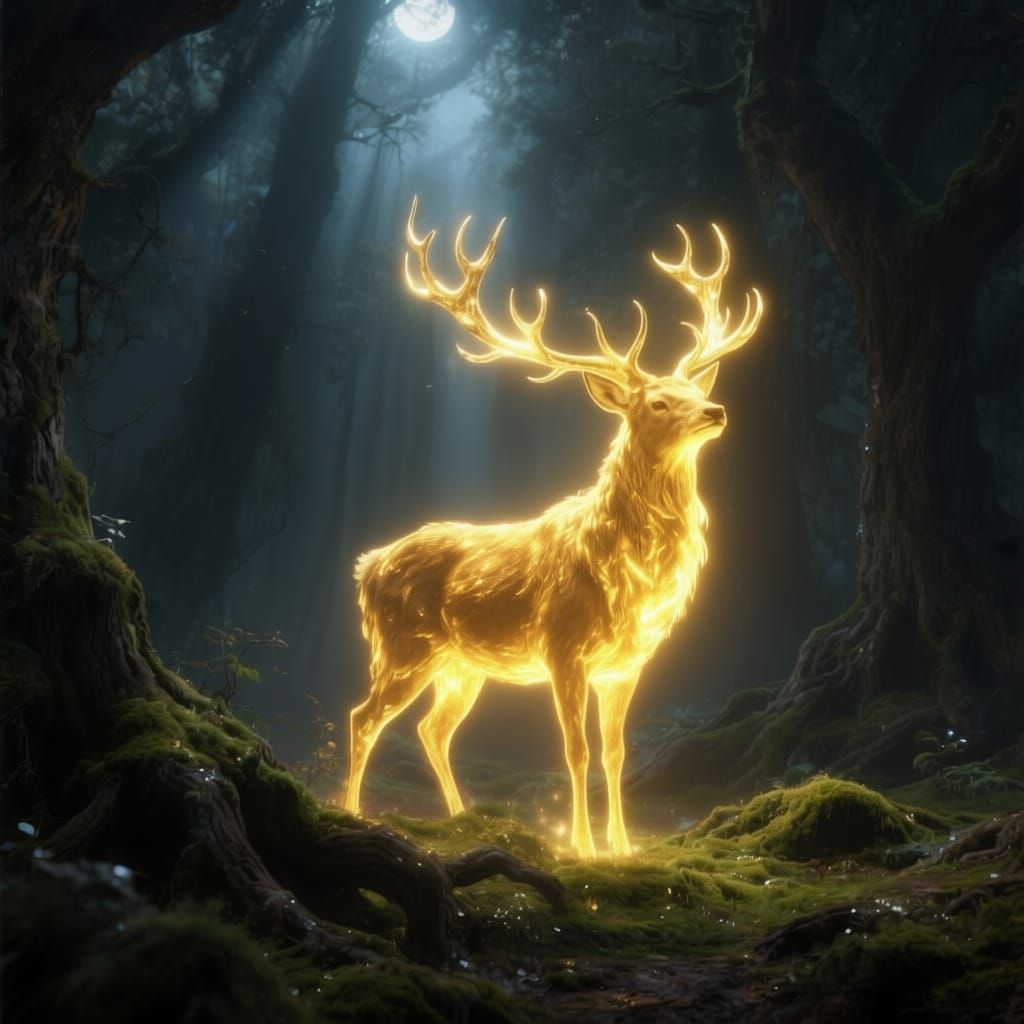 The golden stag.  by @Suz