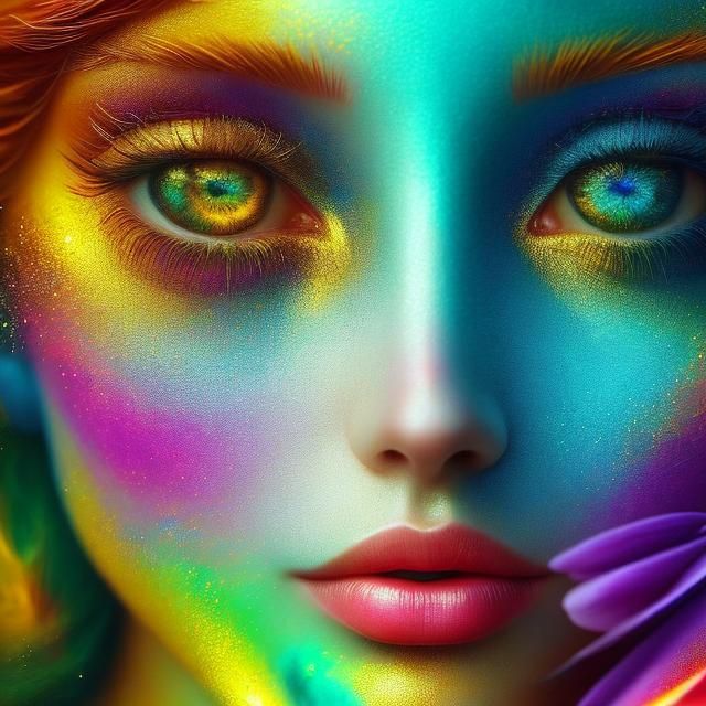 <lora:SapphHeterochromia:1.0> une femme dont les yeux reflètent  un superbe paysage 