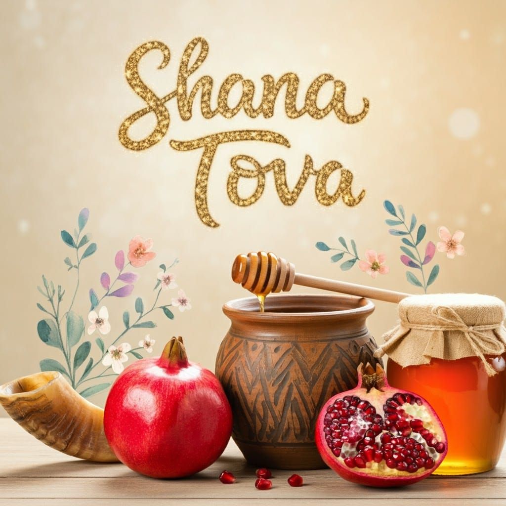 Shana Tova Still Life in Bouguereau Style