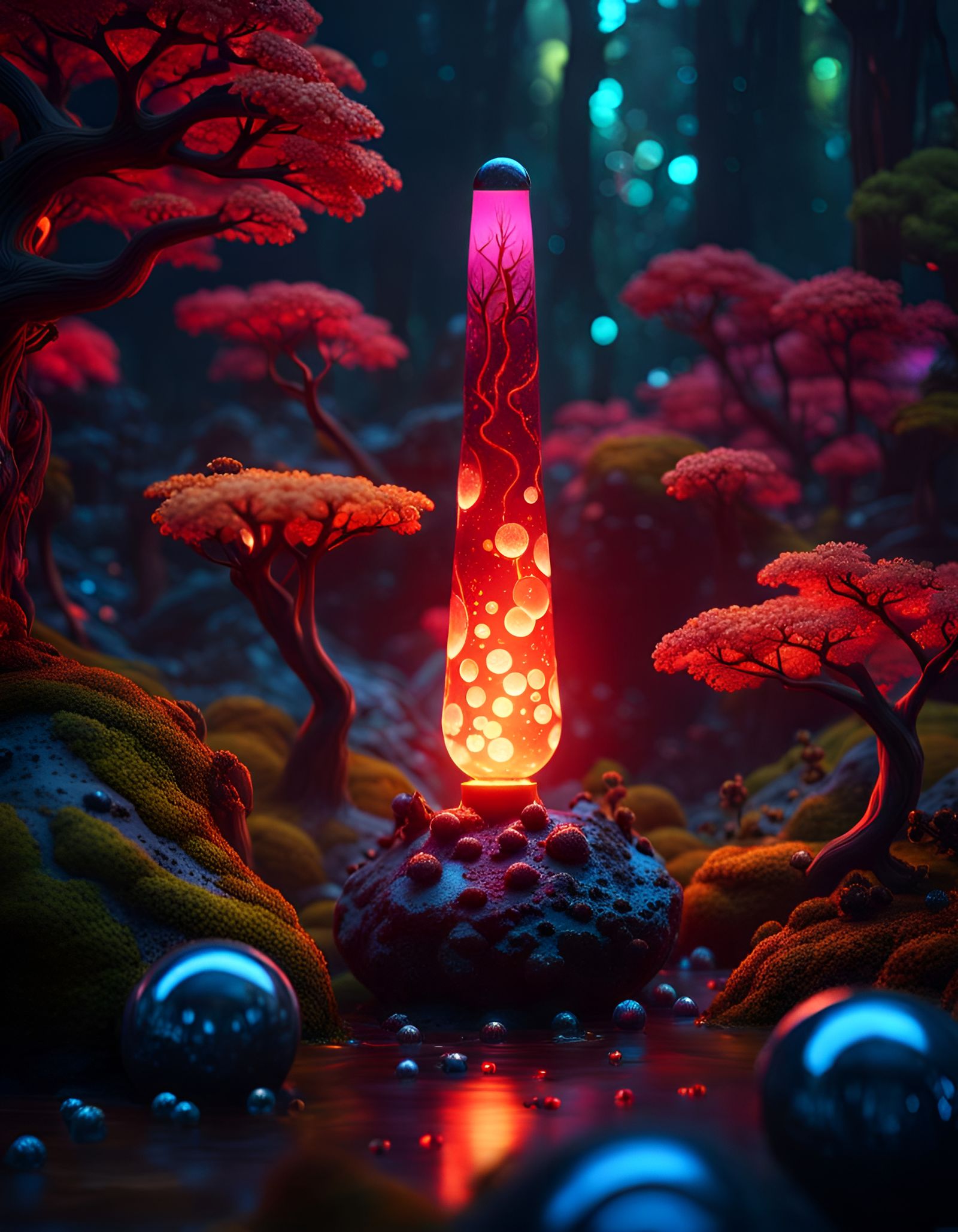 Bohemian Forest Lava Lamp Concept Art