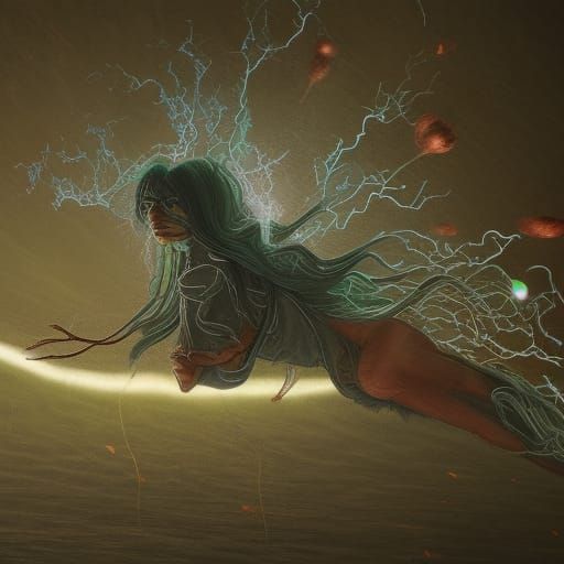 DAODE TIANZUN As a humanoid Colored lightning flowing throug...