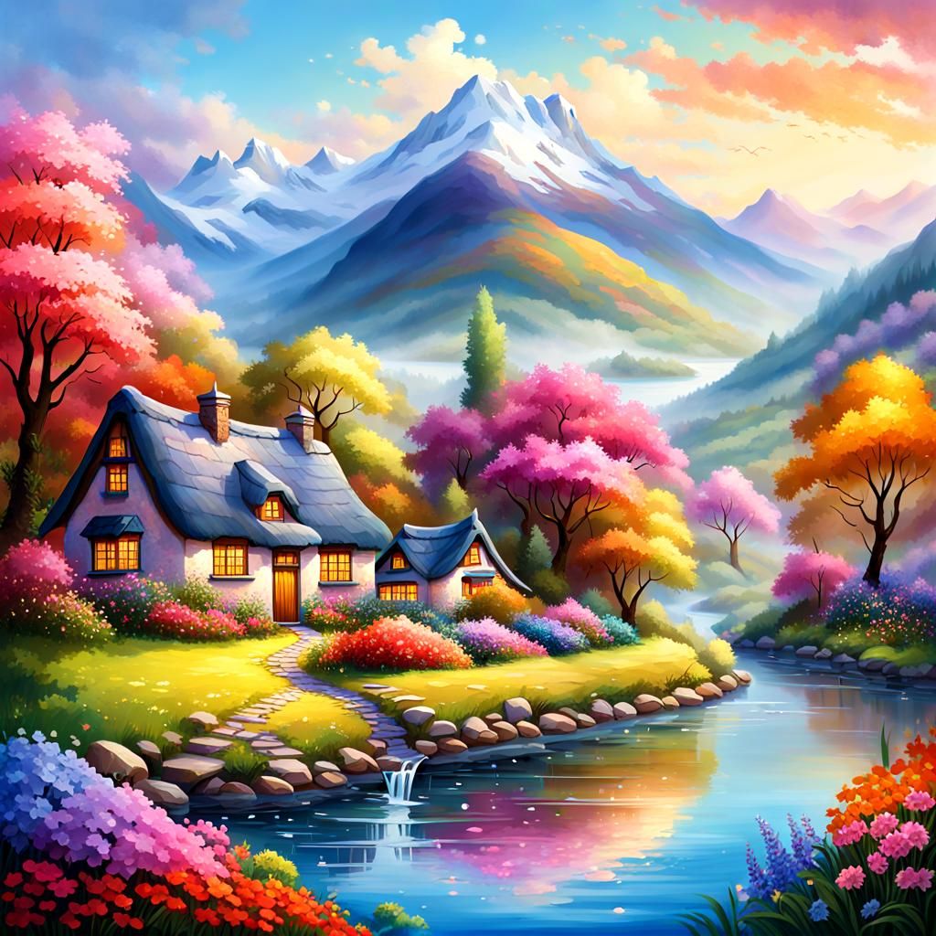 fantasy landscape   by @whiterose