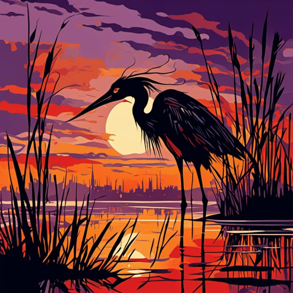 The annoyed heron