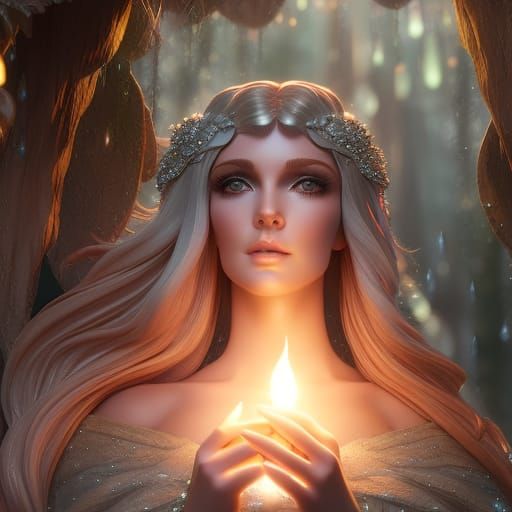 lady of light - AI Generated Artwork - NightCafe Creator