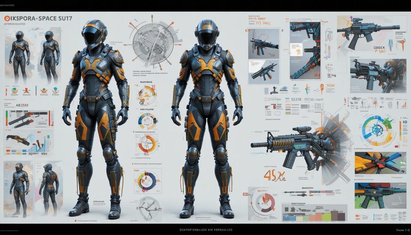 Hyper Combat Space Armor Design, Weapons Systems and Specs
