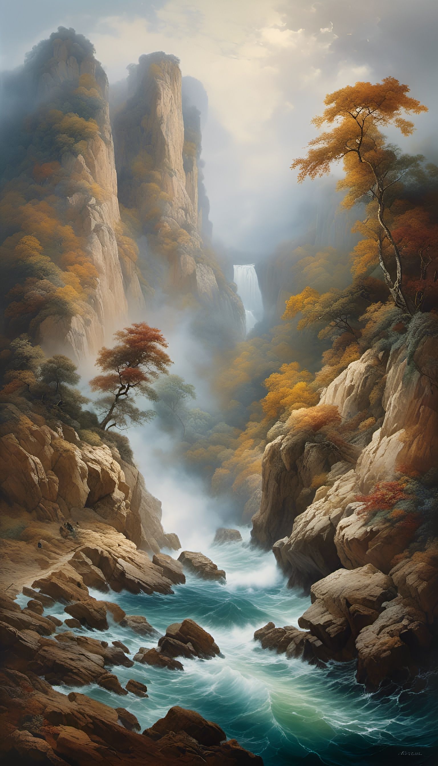 cliff on the left falls into the sea
