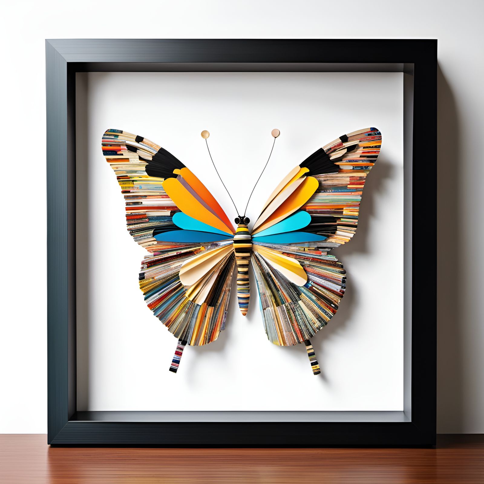 Recycled Magazine Wall Art 🦋  by @Sharonjoy