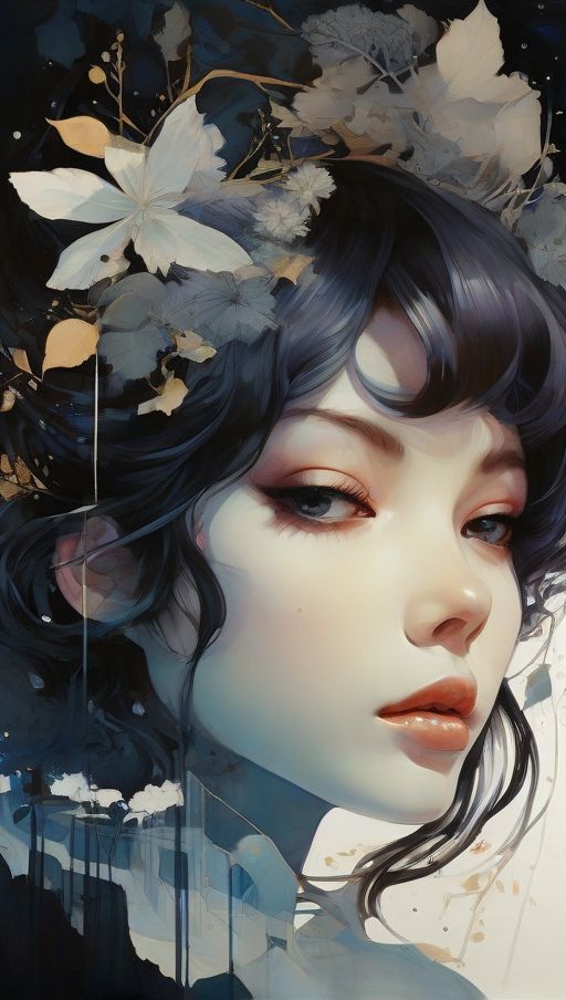 beautiful double exposure portrait