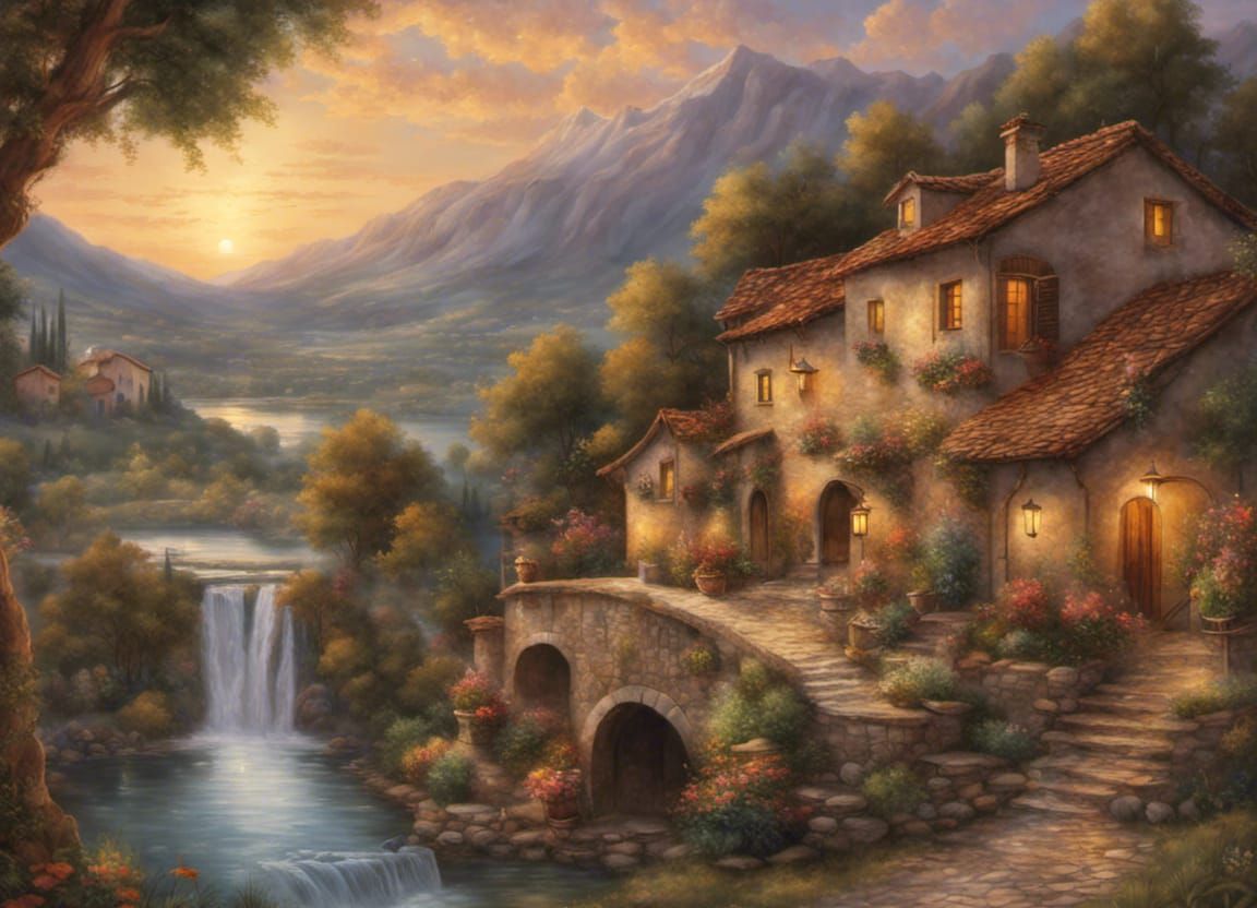 Charming Tuscan mountain village