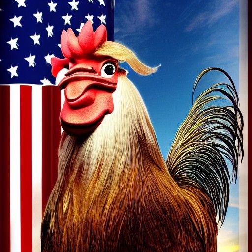 Donald trump as a rooster