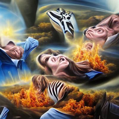 The Rapture of christians airbrush art