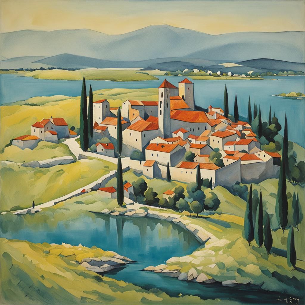 Lajos Tihanyi's town of Glavice, Croatia