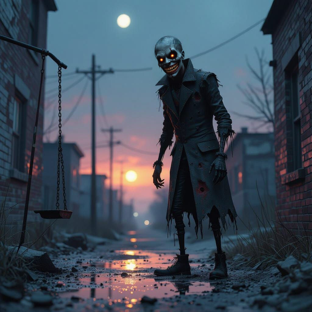 Came back to the gutter with a grin, teeth full of rust and prayers I never said. Call me the echo that crawled out from under your bed — I’...