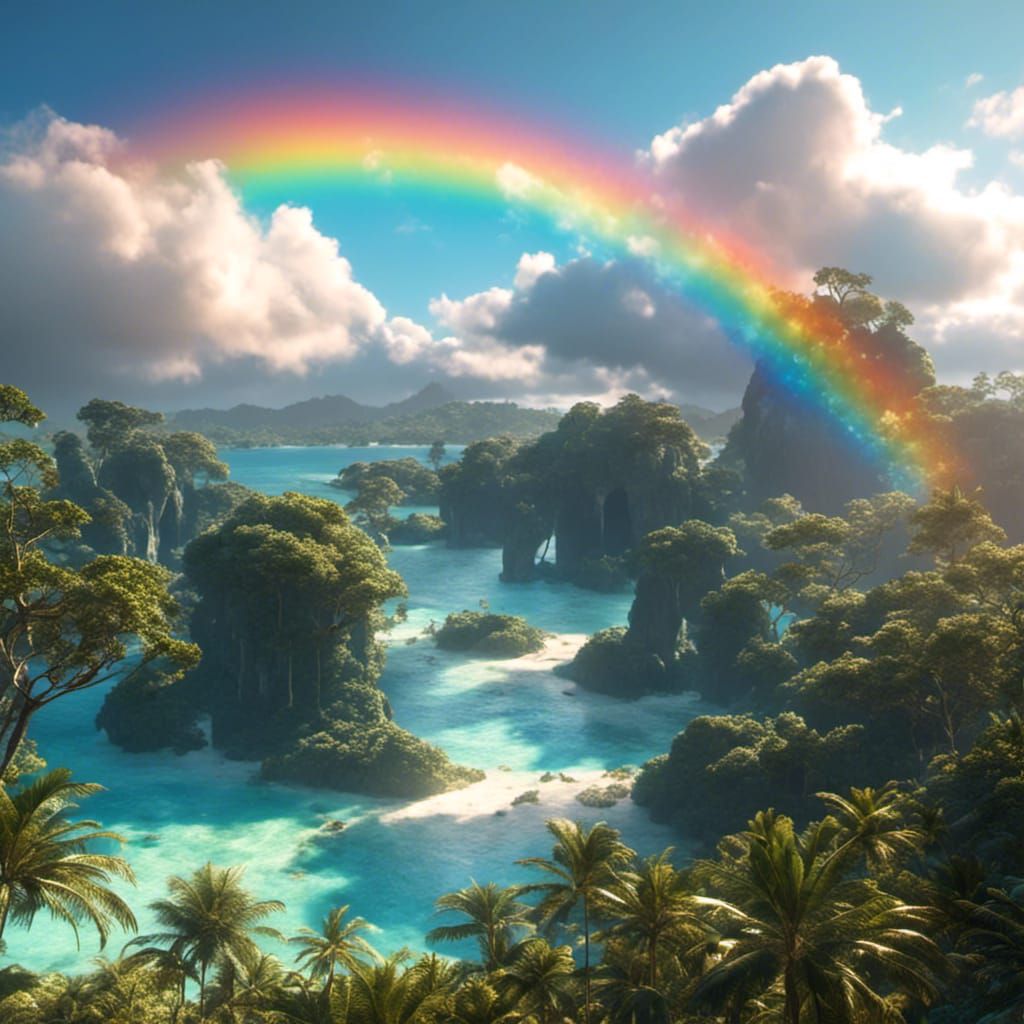 ON A GLOWING RAINBOW URANTIA TROPICAL AVATAR EXOPLANET ULTRA...