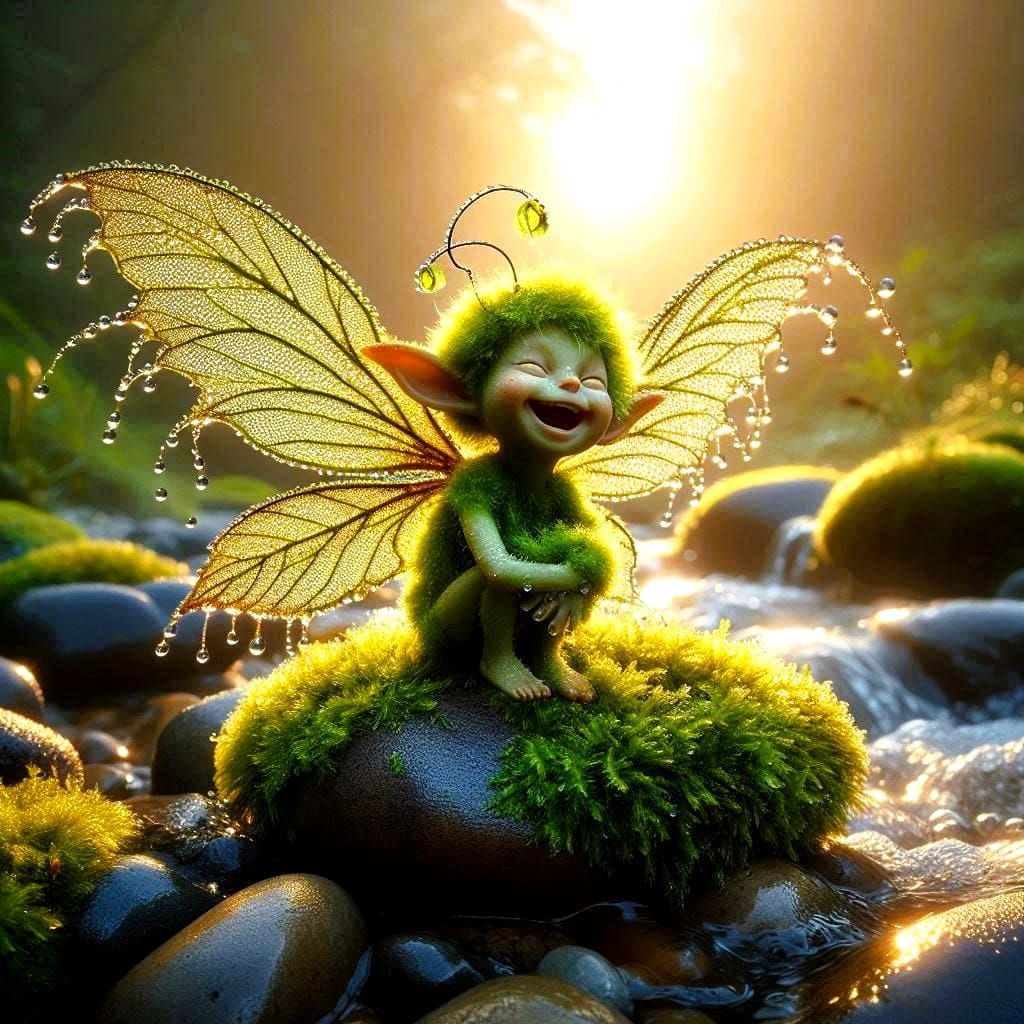 laughing in the morning dew