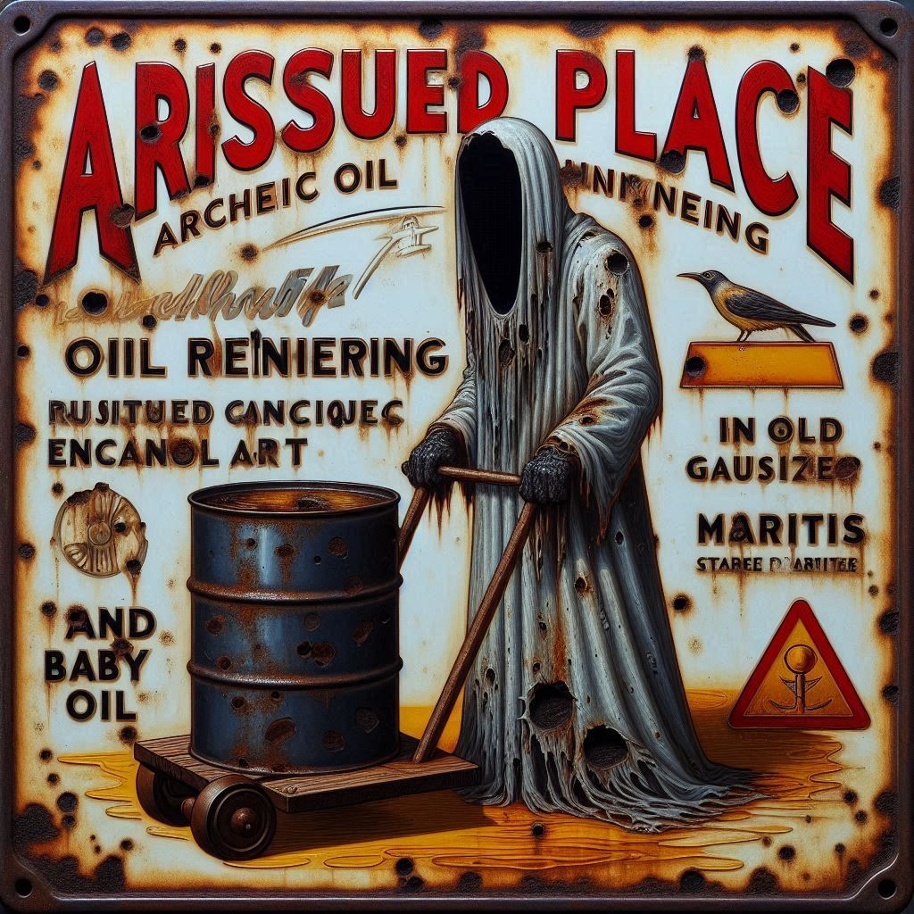 ANTIQUE POST APOCALYPTIC OIL RENDERING PLANT